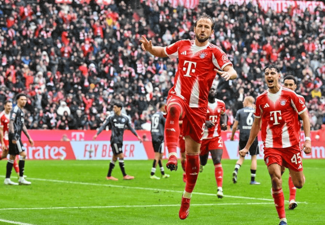 3-2！德甲霸主继续狂飙：豪取4连胜，凯恩狂轰28球，领跑射手榜